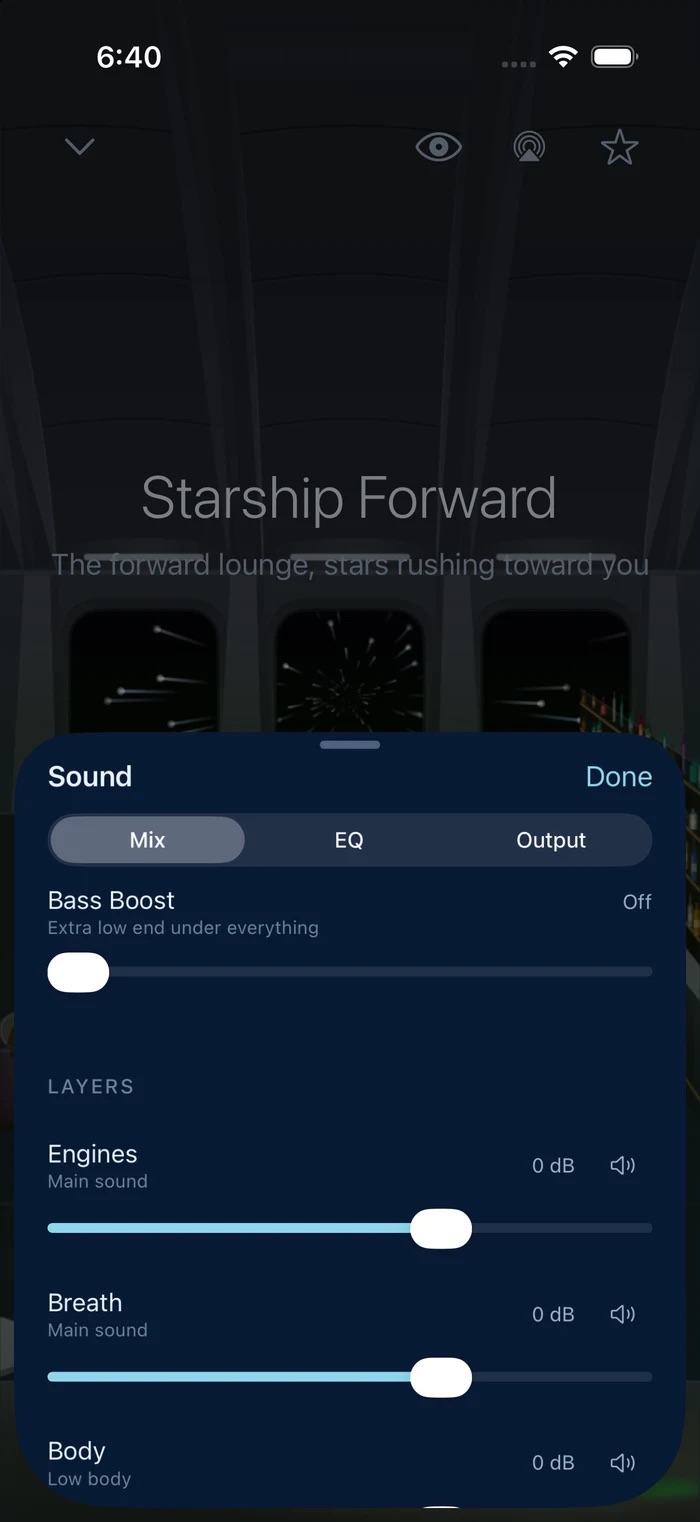 Mix individual sound layers and add Bass Boost